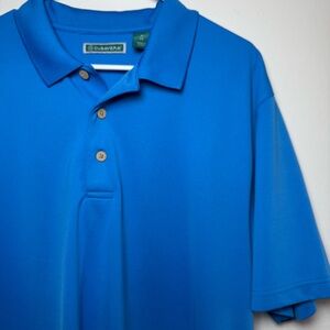 Cubavera Men’s X-Large Blue Polo Shirt 100% Polyester Golf Casual‎